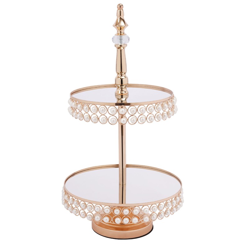 9pcs Cake Stand Wedding Party Cupcake Display Plates Tower Dessert Decor Gold US gallery