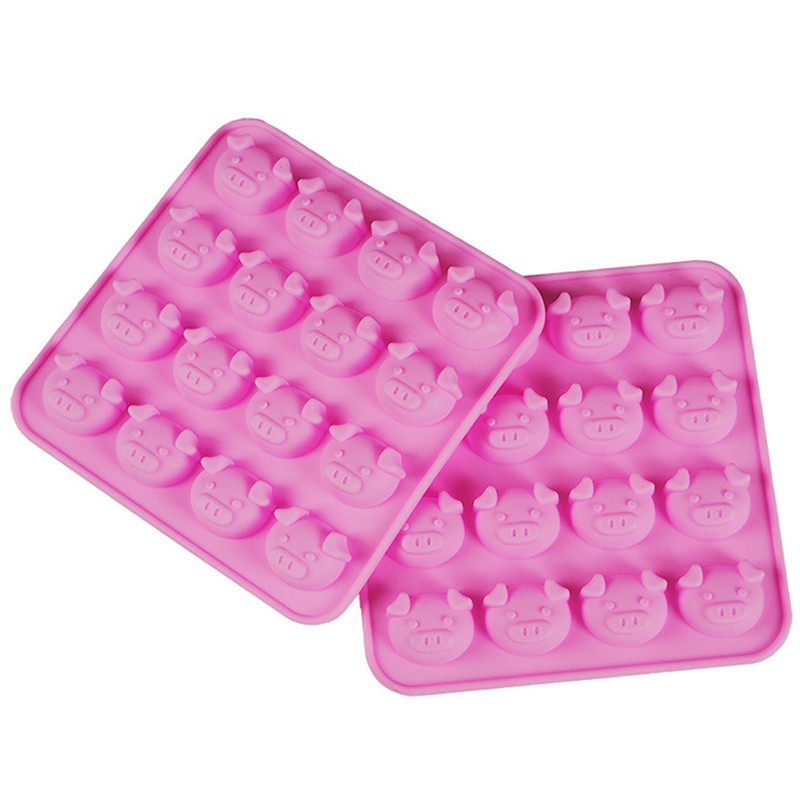 Pig Shape Chocolate Mold Cake Decoration Silicone Jelly Candy Ice Mold! gallery