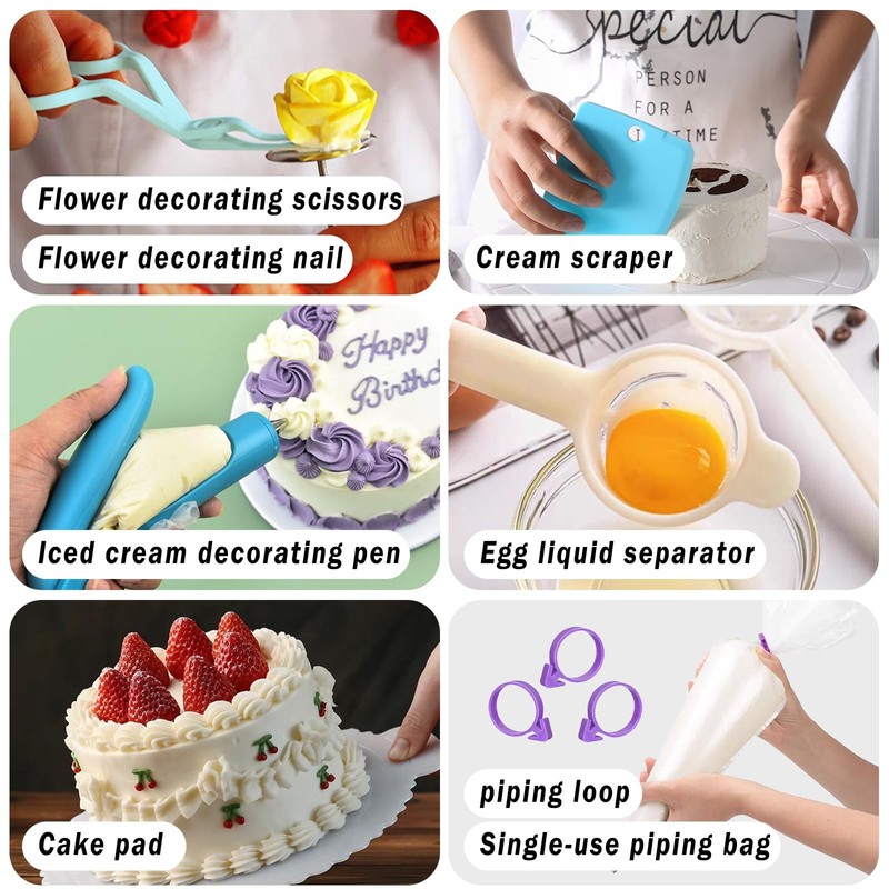 intonly Cake Decorating Kit, Cake Making Baking Kit for Adults Beginners Prof... gallery