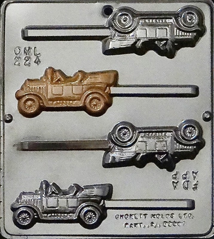 Antique Cars Lollipop Chocolate Candy Mold 224 NEW