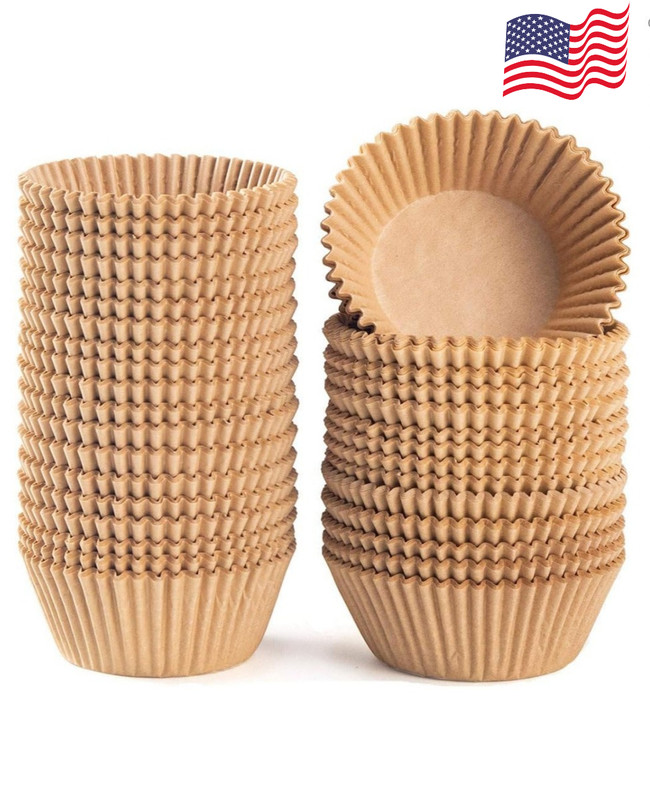 500 Natural Cupcake Liners Greaseproof Muffin Baking Cups Food Grade Paper Cups.