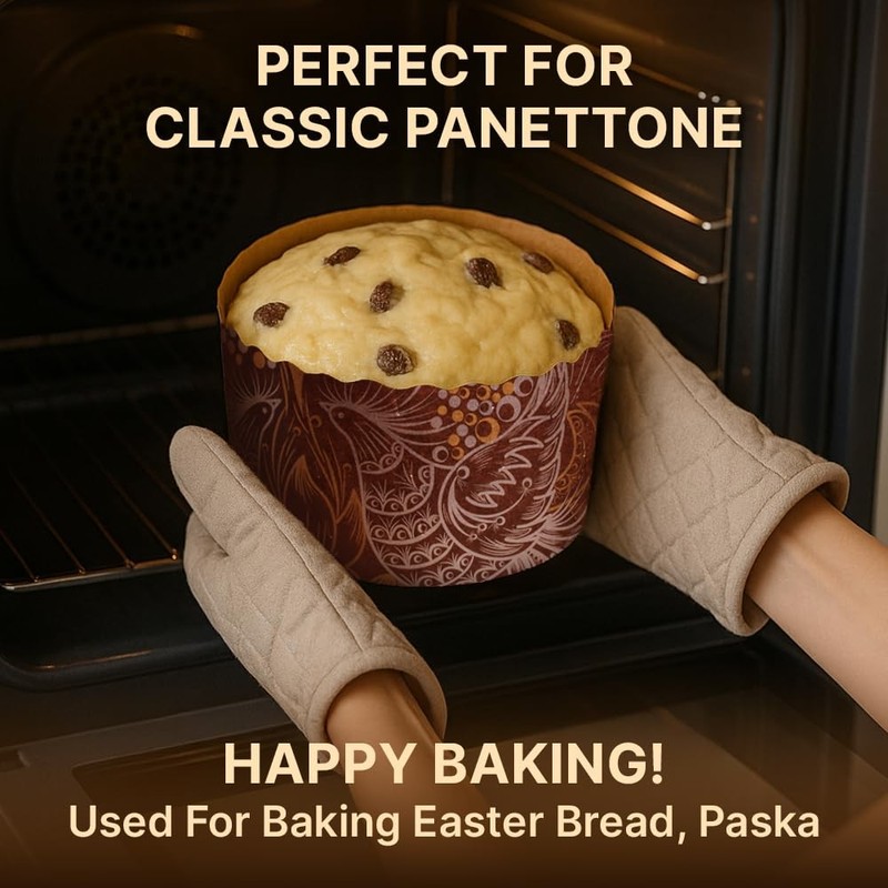 12 oz Easter Bread Paper Mold Paska Kulich |12 pcs| Easter Bread Forms Panett... gallery