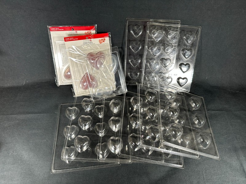 Lot of Heart Candy Molds