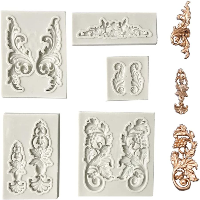 Molde De Silicona Para Tartas De Fondant Estilo Barroco Molde De Desplazamiento