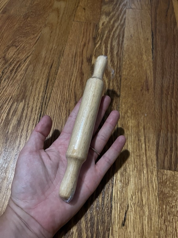 Small Asian Dumpling Tortilla Rolling Pin Wood Mini Roller gallery