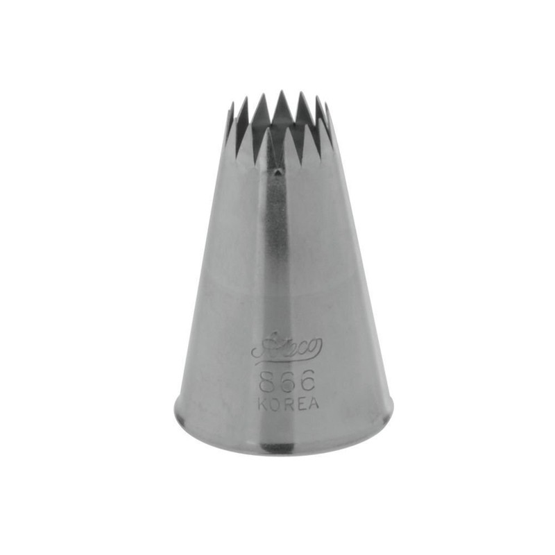 # 866 – French Star Pastry Tip 1/2” Opening Diameter- Stainless Steel