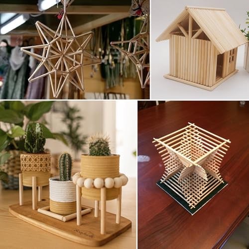 25PCS Dowel Rods Wood Sticks Wooden Dowel Rods - 1/4 x 12 Inch Precut Dowels gallery