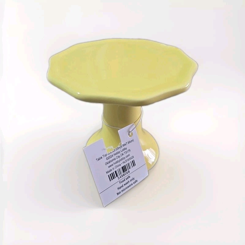 Petite Treat Mini Porcelain Cupcake Pedestal -Buttercream Color-Brand New-SHIP24
