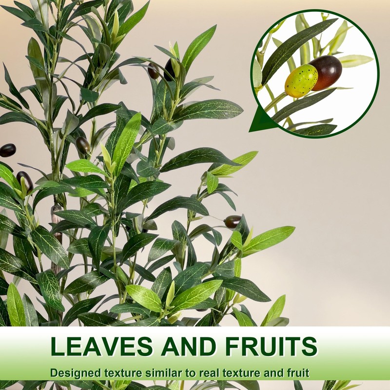 Miragebotanics Artificial Olive Trees Indoorfaux Olive Tree White Planter gallery