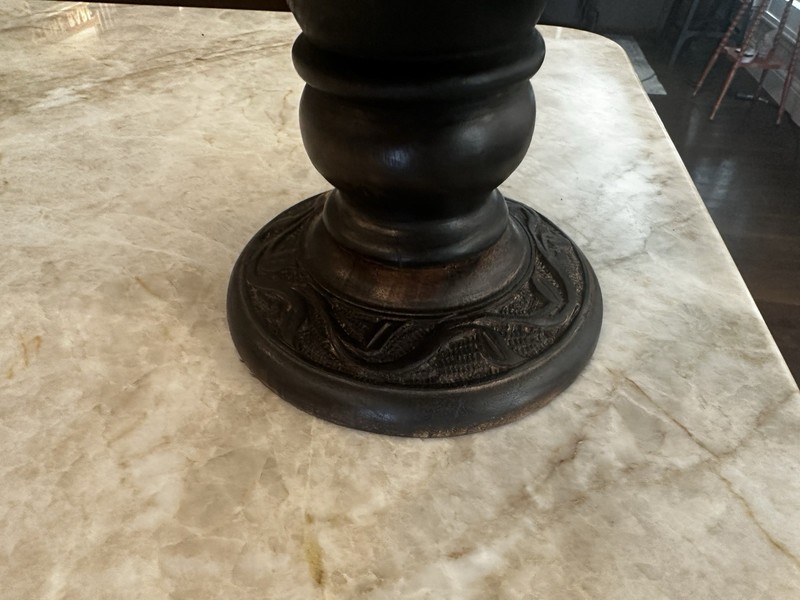 Fitz and Floyd 6.75" H Wood Footed Serving Pedestal/Riser/Plant Holder Many Uses gallery