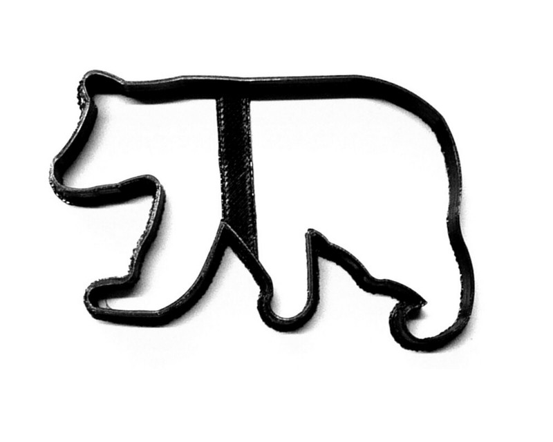 BEAR WALKING OUTLINE BLACK BROWN POLAR BEARS ZOO ANIMAL COOKIE CUTTER USA PR2102