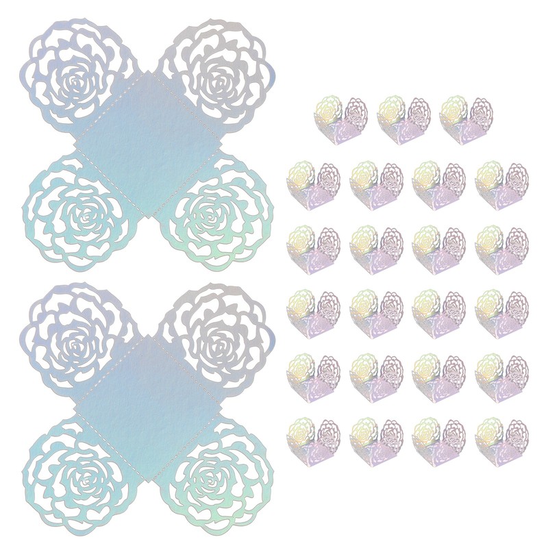 25PCS 4 Inch Truffle Wrappers for Wedding Birthday, Iridescent Color