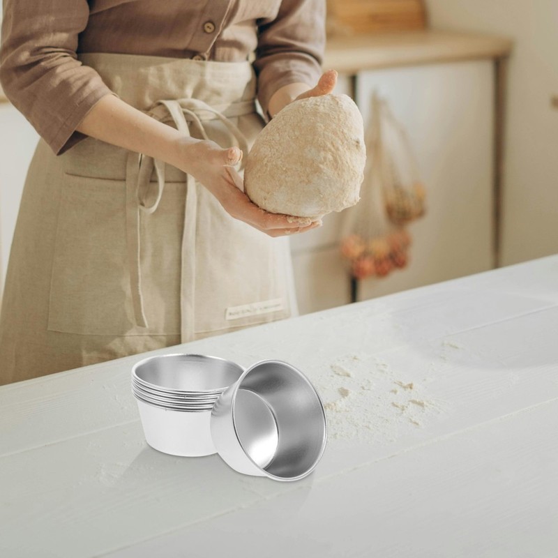 6 Pcs Mini Tart Pans Non-stick Coating Pudding Cup Moulds Pie Cups gallery