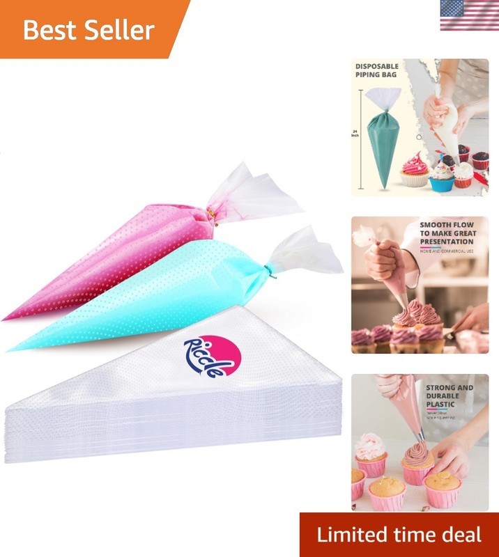 Durable 24 Inch Disposable Icing Piping Bags – Perfect for Cakes & Cookies