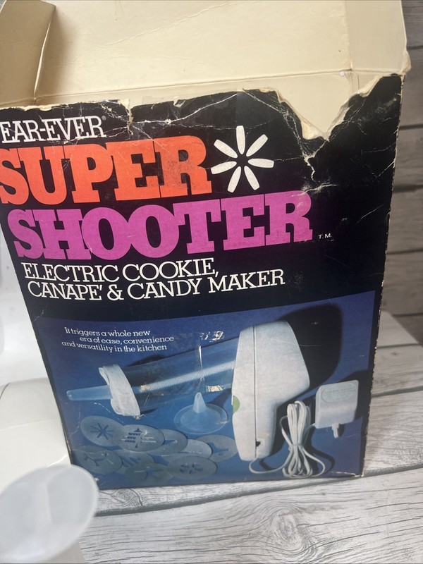 Vtg Wear Ever Super Shooter Electric Cookie Canape Candy Maker Press 70001 Works