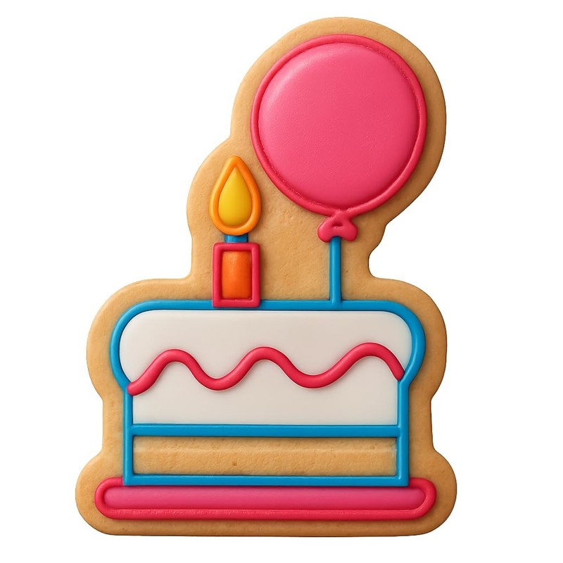 "Happy Birthday" Cookie Cutter & Stamp, Fondant & Clay - 2.8x4 gallery