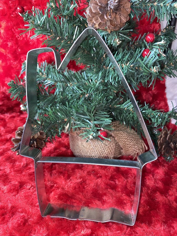 Large 8” Gingerbread House Cookie Cutter Christmas Cottage Metal Unbranded gallery