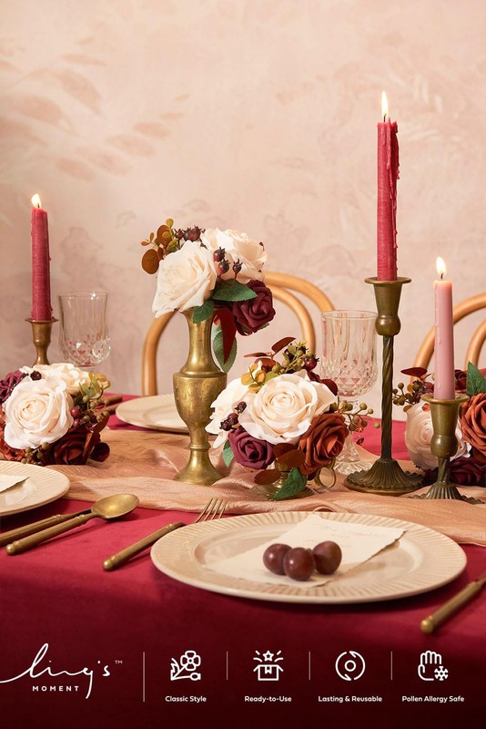 Ling'S Moment Lings Moment Burnt Orange Wedding Centerpieces Flowers Mini gallery