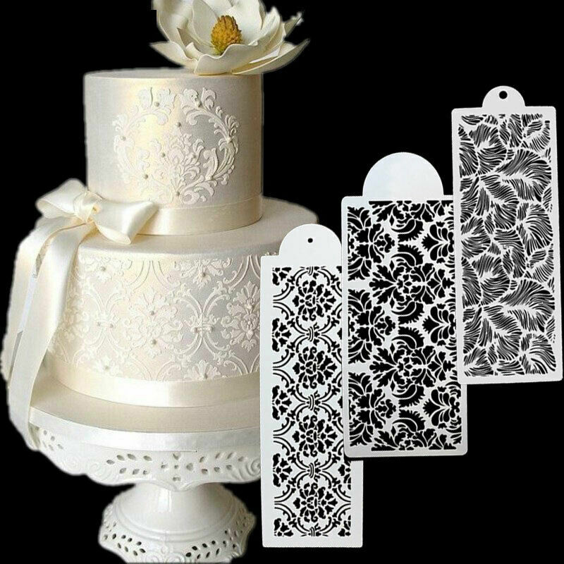 Plastic Flower Heart Template Stencil Mold Cake Boder Drawing Home Tool DIY⇓ gallery