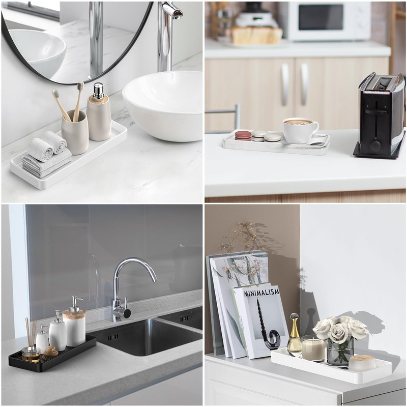 Gurygo 2 Pack 12" Countertop and Vanity Tray - Kitchen Tray for Soap Bottles ... gallery