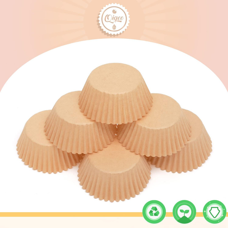 600 Count Large Size Cupcake Liners Natural Muffin Liners Food Grade Jumbo Bakin gallery