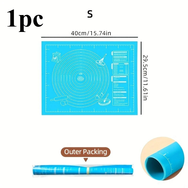 Thickened Dough Rolling Mat,Reusable Baking Mat,Multi-Functional Non-Stick Pastr