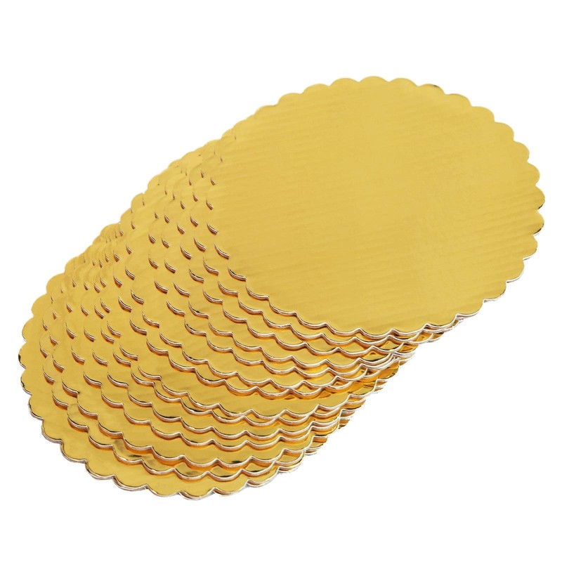 ONE MORE [30pcs] 6" Gold Cakeboard Round,Disposable Cake Circle Base Boards C... gallery