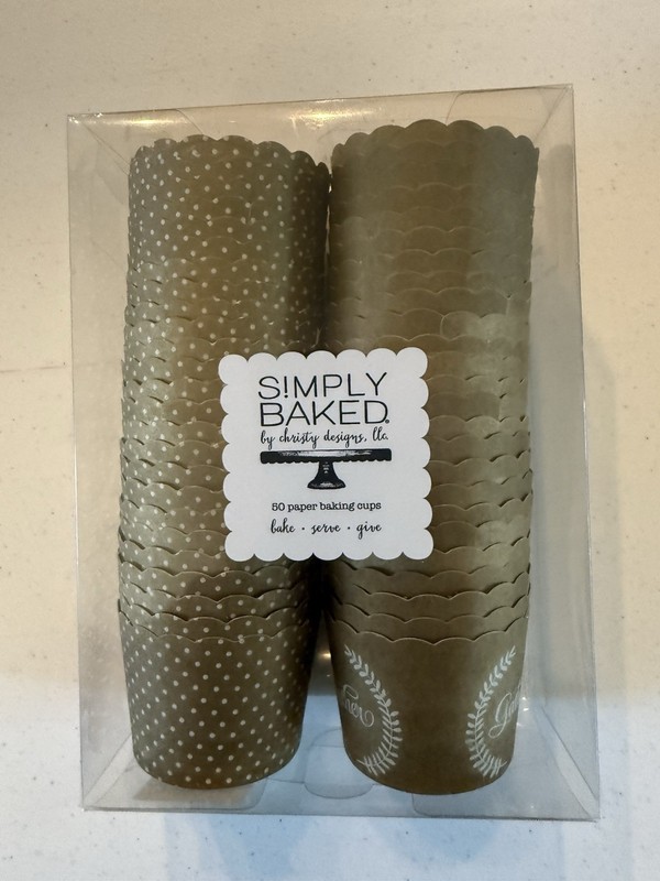 Simply 50pcs Cupcake Wrappers for Wedding, Paper Baking Cups Gold Ga