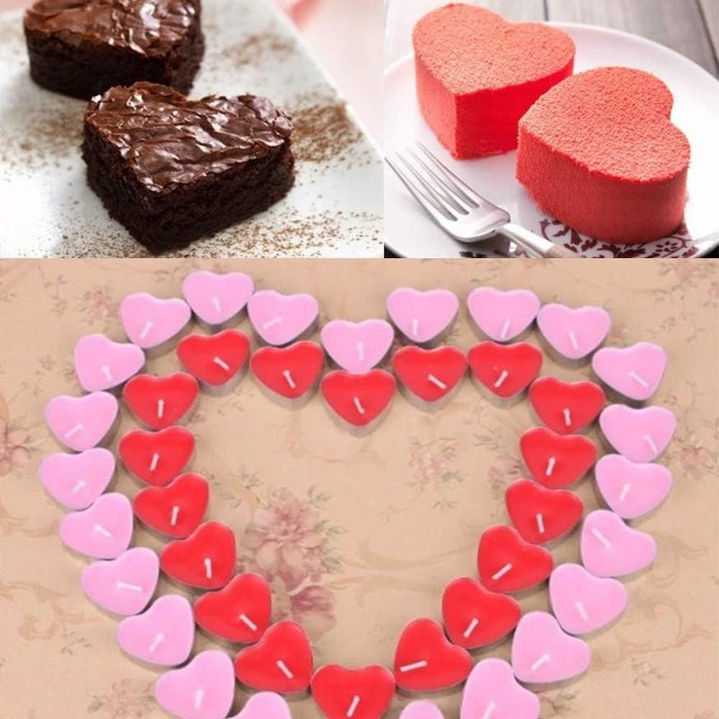 Flexible Heart Shaped Silicone Baking Mold - Ideal for DIY Crafts and Desserts gallery