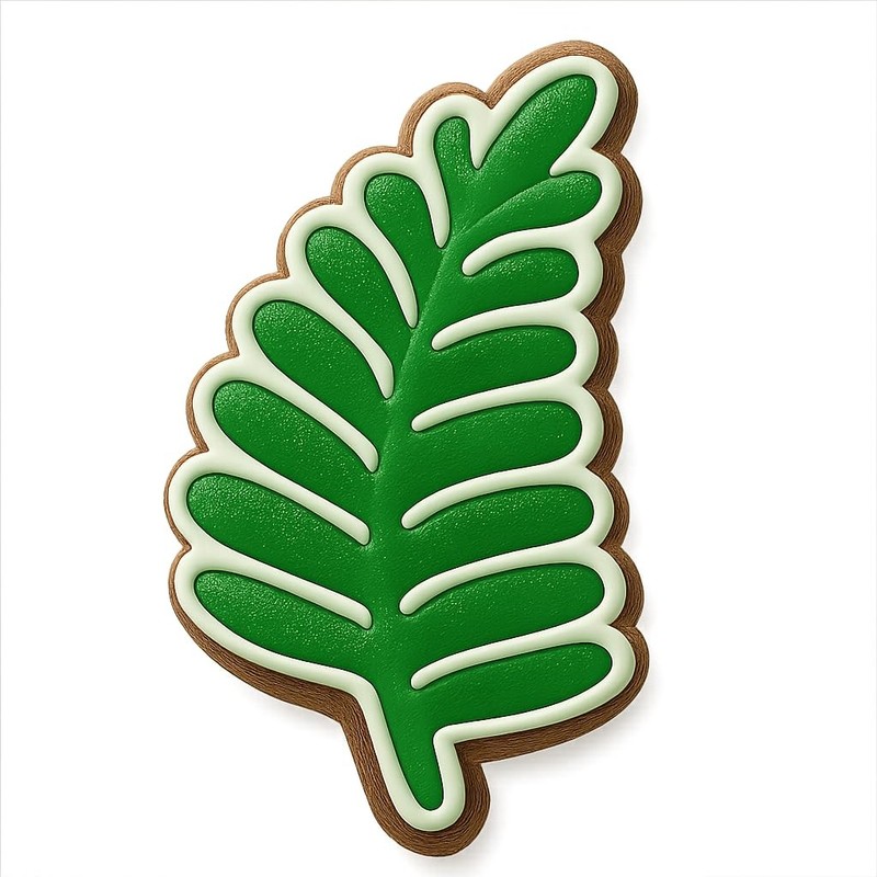 Fern Fronds Cookie Cutter & Stamp, Fondant & Clay - 4x2.2 gallery