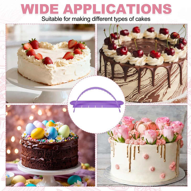 2Pcs Cake Arch Guide Tool, Adjustable Cake Arc Ruler for Baking, Purple gallery