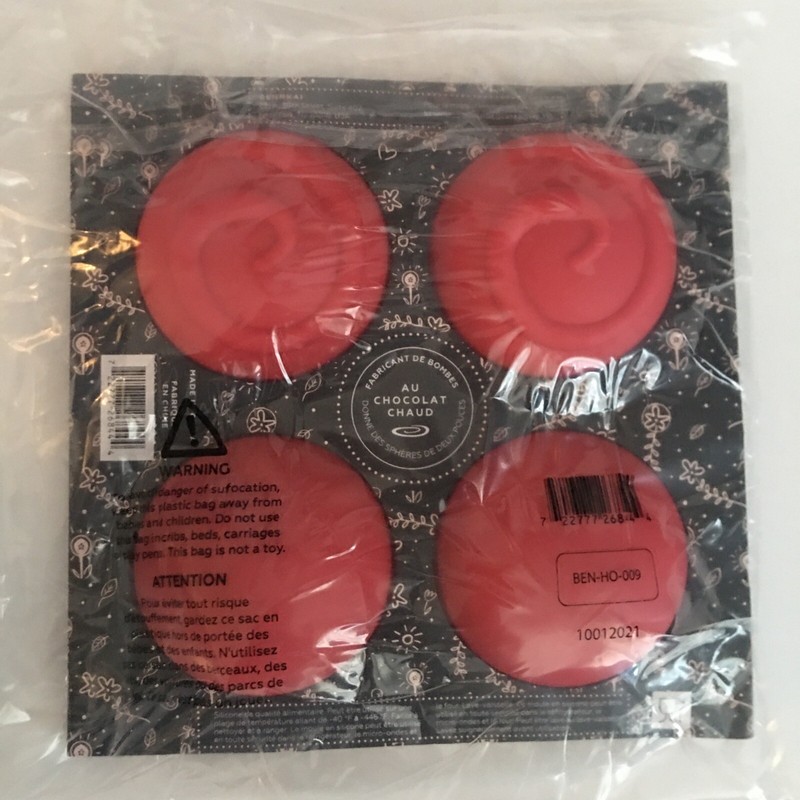 Bennkai Hot Chocolate Swirl Bomb Maker Red Silicone Mold FabFitFun gallery