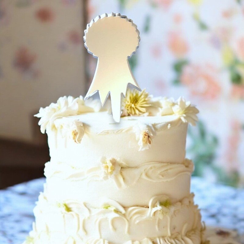 Rosette Shaped Cake & Cupcake Toppers, Many Colours/Sizes & Engraving gallery