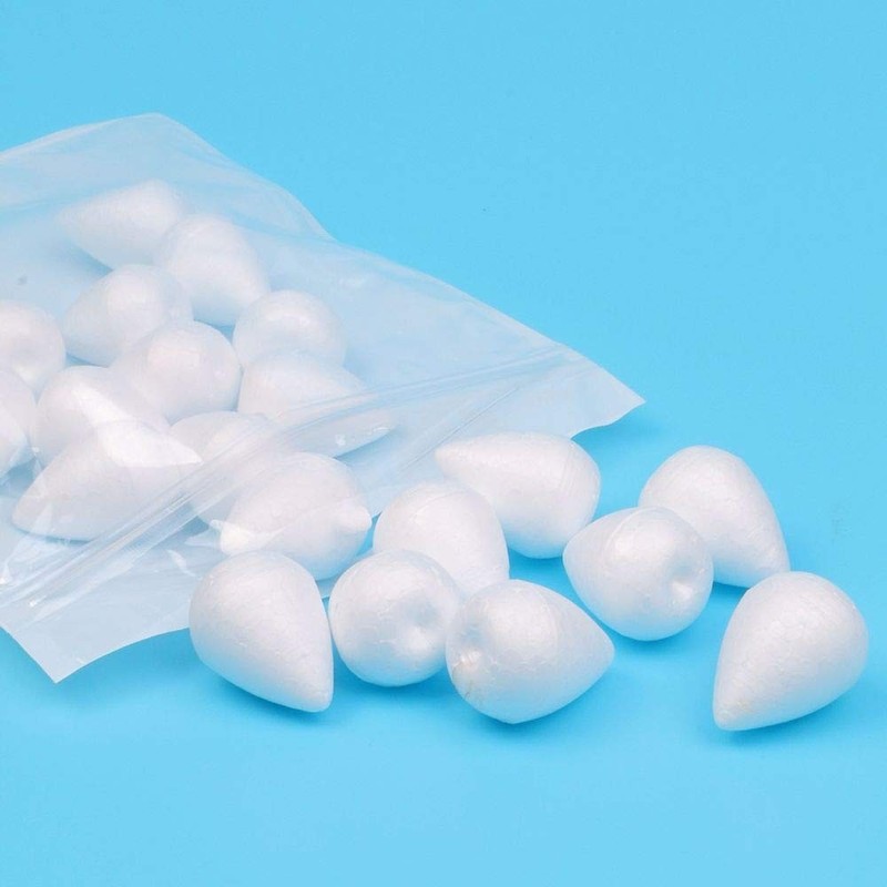Fondant Flower Forming Holders Oval Foam Modeling Support 2x2.5cm 80 PCS gallery