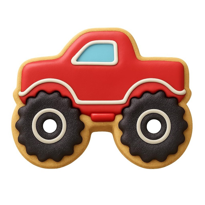 Highland Trail Monster Truck Cookie Cutter & Stamp, Fondant & Clay - 4x3.4 gallery