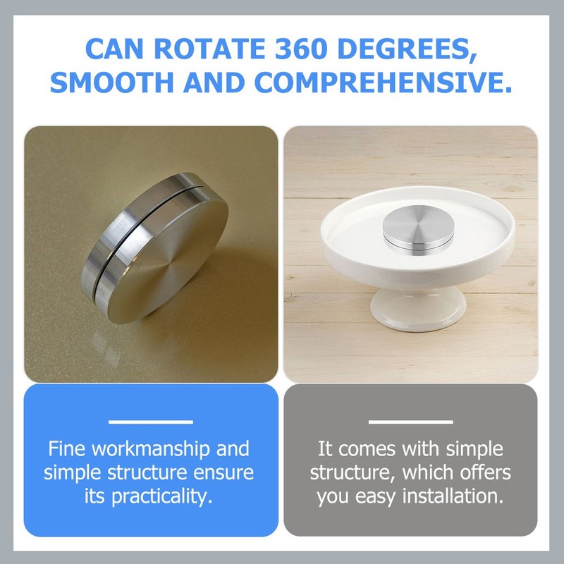 3 Pcs Rotating Dish for Decorating Cakes Revolving Tray Spinner Turntable gallery