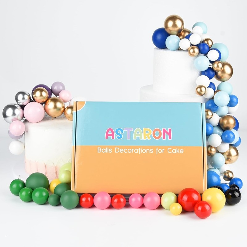 20 Pcs Ball Cake Topper Decorations Mini Balloons Cake Topper Sticks Hot Pink gallery