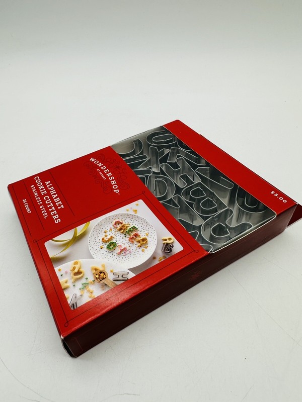 New 26 Piece Alphabet Cookie Cutters Set Silver Wondershop Mini Letters gallery