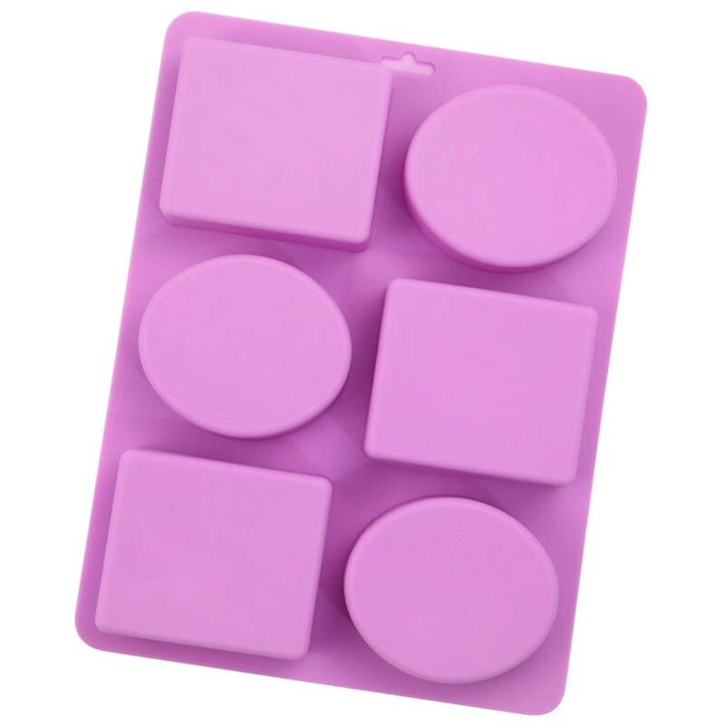 6 Cavities Silicone Soap Mold Chocolate Ice Blocks Making Mould (Square & Oval) gallery