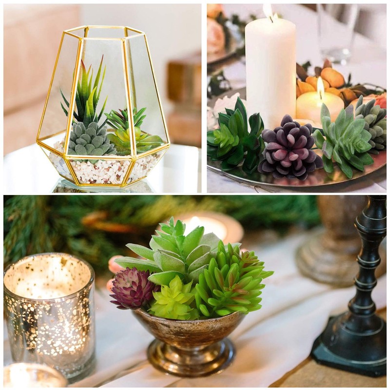 Anoak Artificial Succulent Plants - 16 Pcs Set Faux Succulents Unpotted Fake gallery