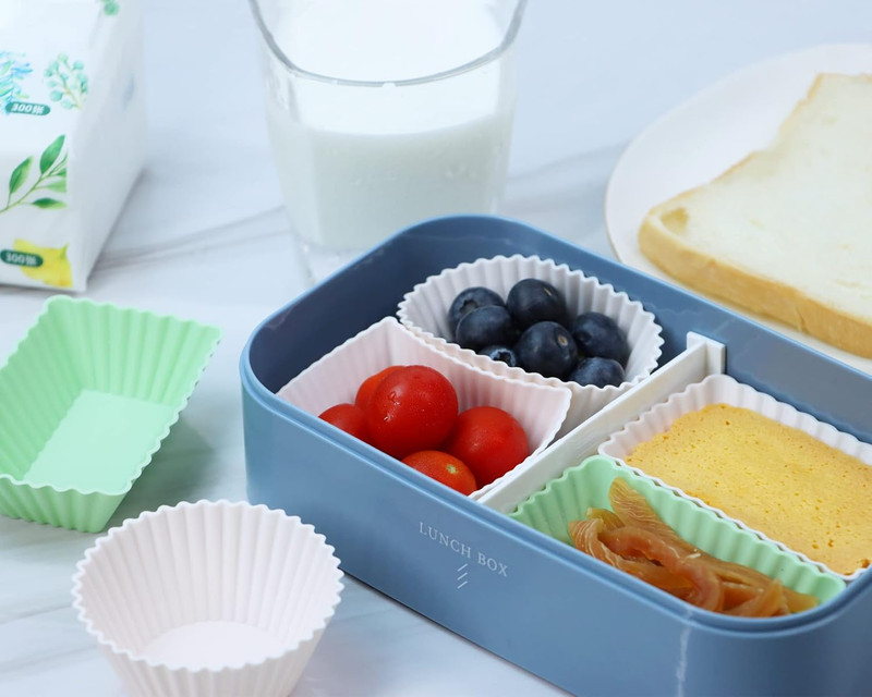 24Pack Silicone Muffin Cups, Reusable Cupcake Liners Molds for Baking, 3 Shapes gallery