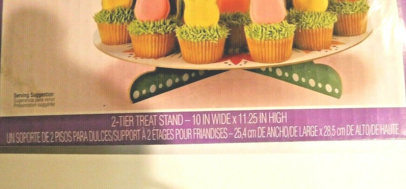 Wilton Bunny Treat and Egg Stand 2 Tier Paper Cardboard Party Birthday Rabbit gallery
