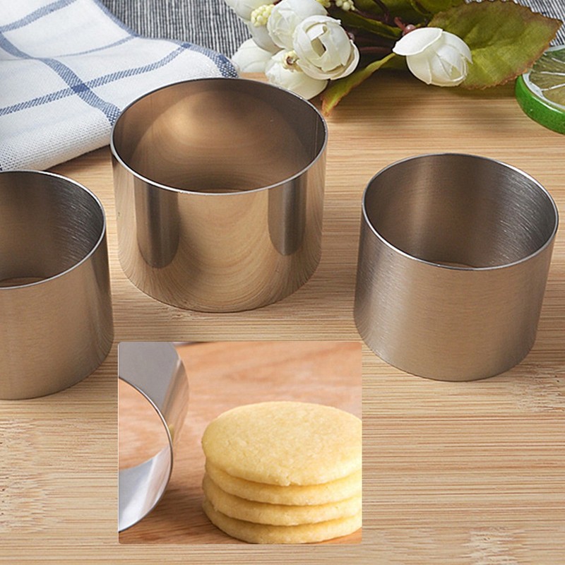 2 Inch Mini Round Mousse Cake Food Grade Stainless Steel Pastry Mold