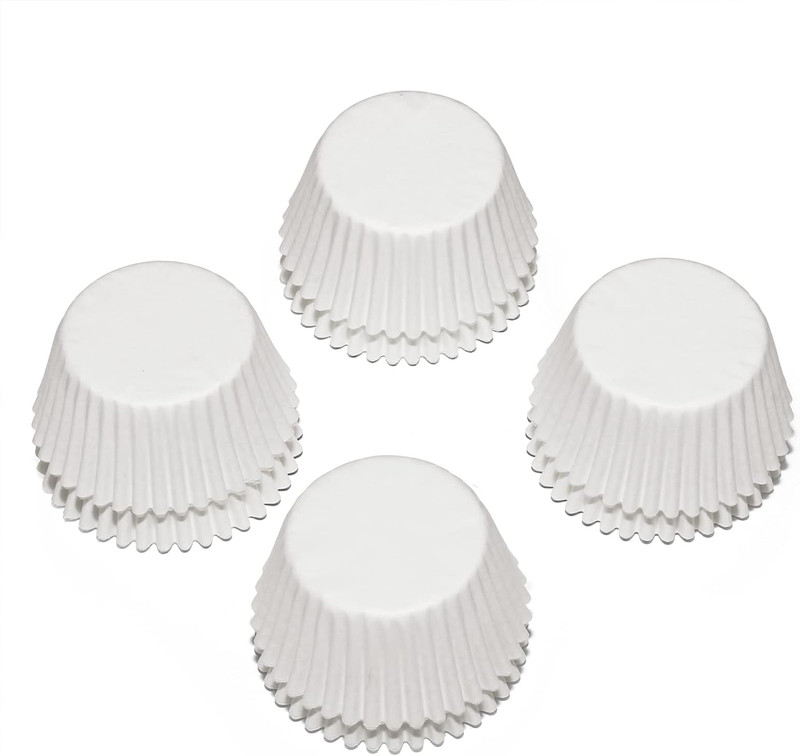 500 Count Mini Cupcake Liners White Muffin Liners Greaseproof No Smell Small Cup gallery