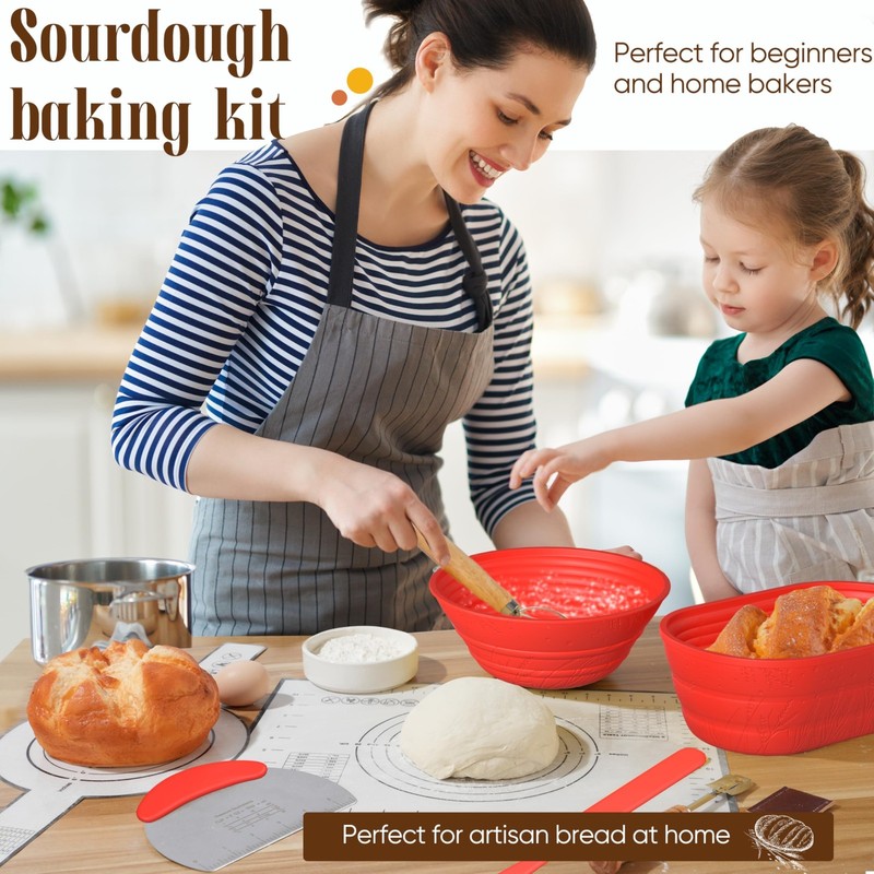 Sourdough Starter Kit with Jar – Complete Sourdough Bread Baking Supplies gallery