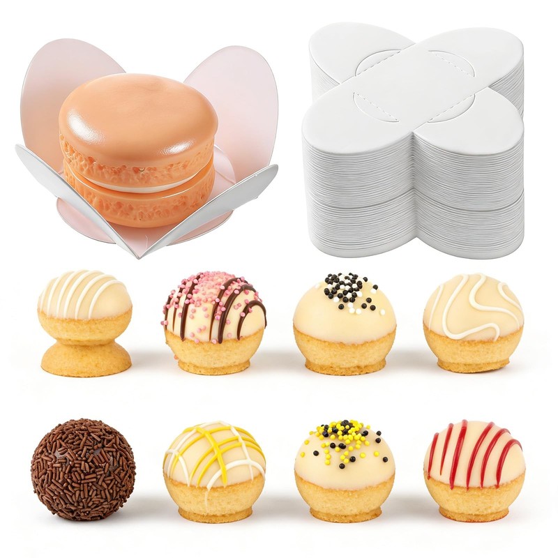 100 PCS White Chocolate Paper Truffle Wrappers Cupcake Liners Baking Cups