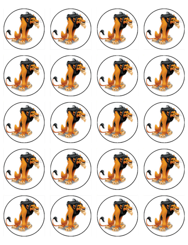 Lion King Edible Wafer Cupcake Toppers – Jungle Birthday Party Cake Decorations gallery
