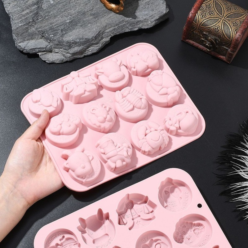 2x 12 Constellation Zodiac Signs Animal Mold for Cake Chocolate Candy Sugarcraft gallery