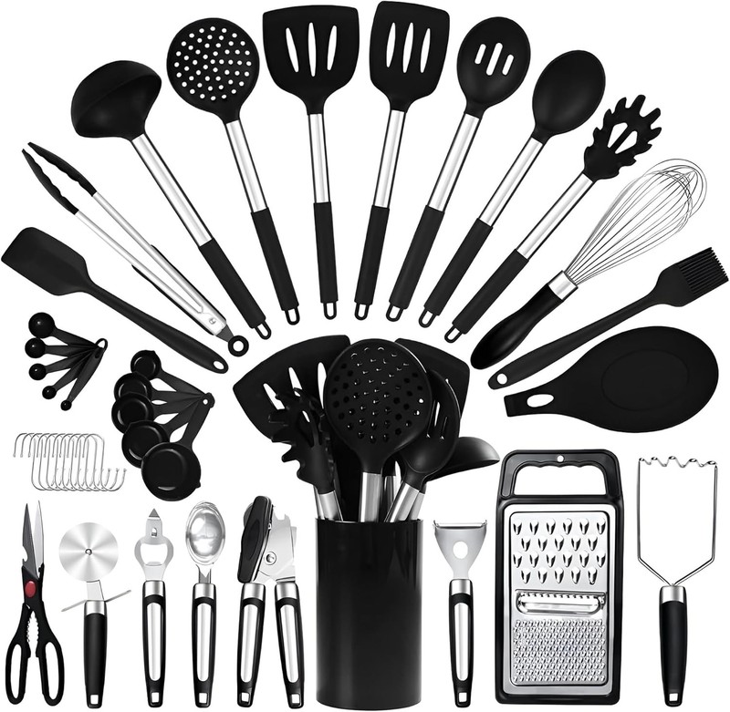 40PCs Silicone Cooking Utensils Set 446℉ Heat Resistance,