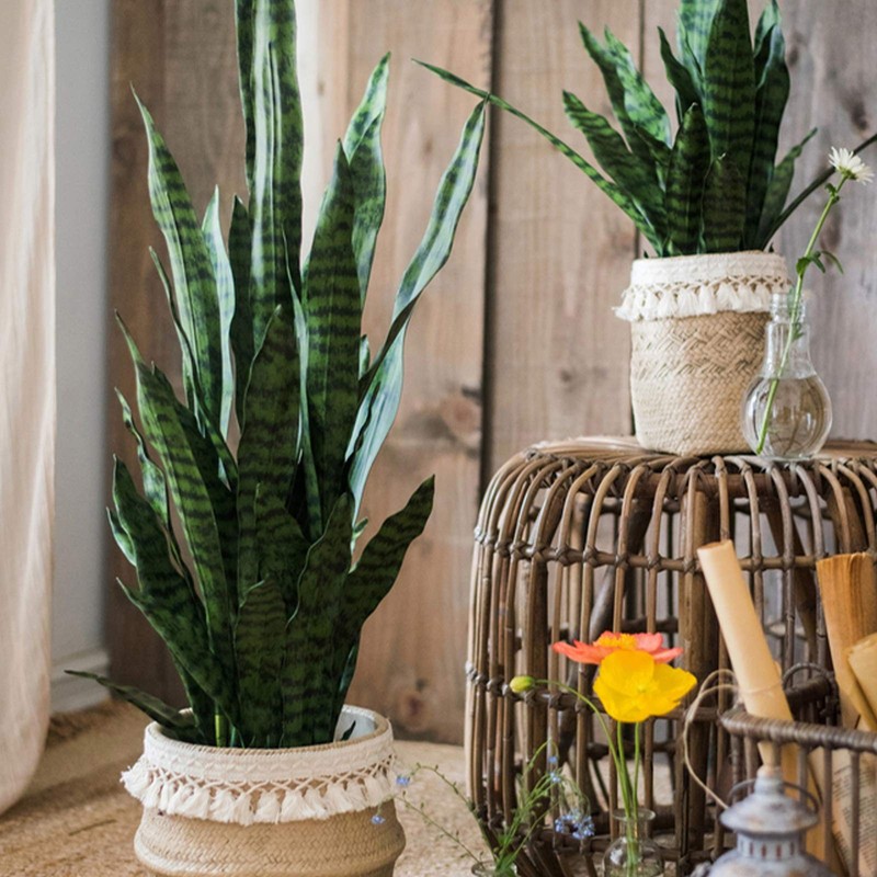Summer Flower 23In Snake Plant Artificial Leaf Set 21Pcs Faux Sansevieria Plant gallery